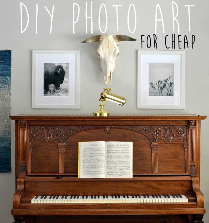 DIY photo art cheap, wall art... inexpensive diy projects