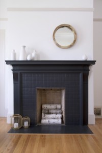 The Crux, matte black, decor, 2016 trends, black fireplace