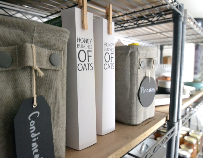 Rustic farmhouse pantry shelving makeover from basic wire ... inexpensive diy projects