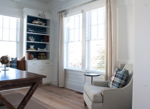 coastal contemporary, chic coastal, home tour, office