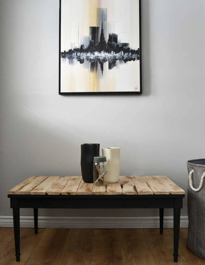 rustic table makeover and pallet DIY project