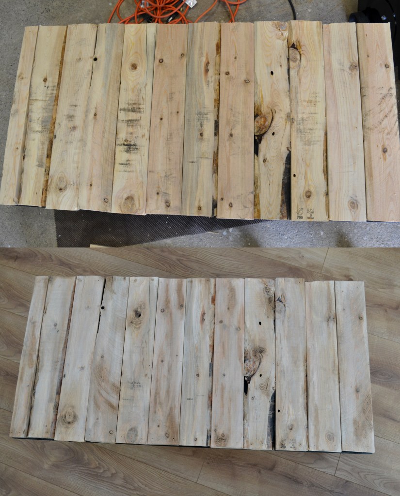 rustic table makeover and pallet DIY project
