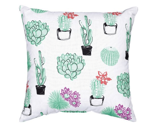Cactus Print toss cushion for southwestern modern style patio