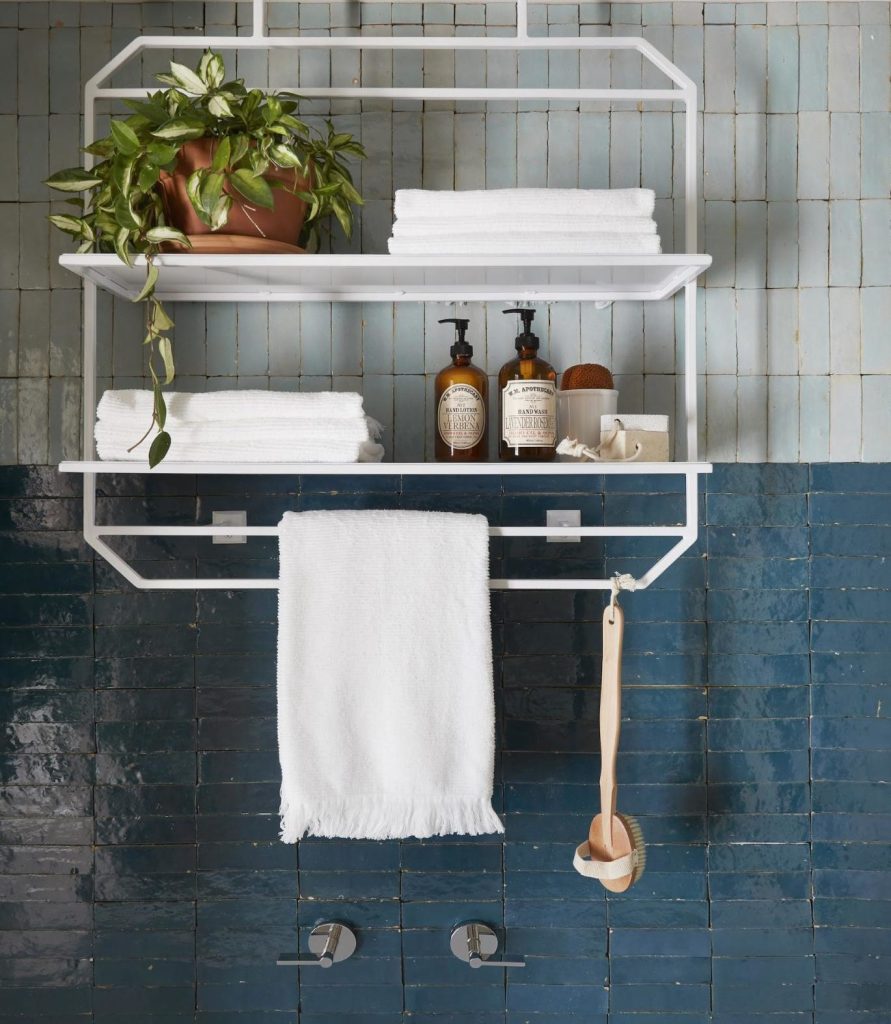 Ungrouted tile backsplash from the Fixer Upper Safe Gamble House