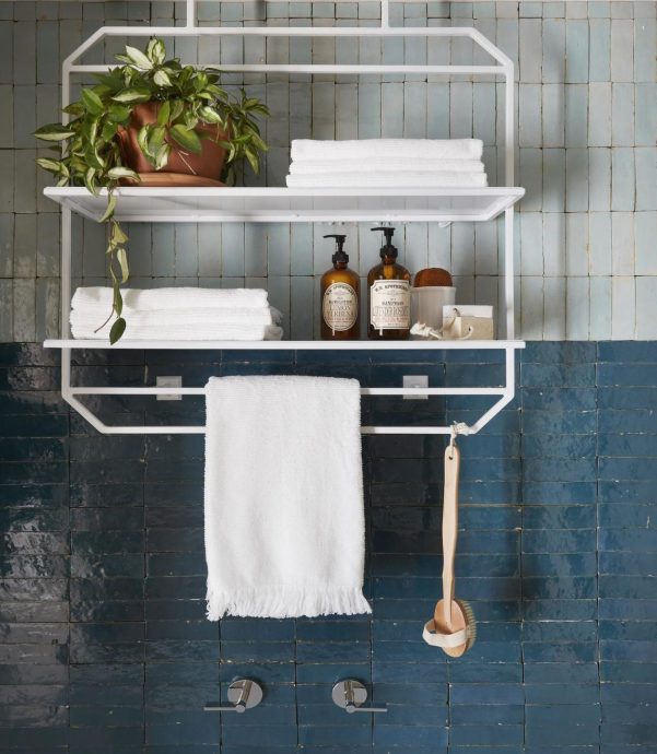 Ungrouted tile backsplash from the Fixer Upper Safe Gamble House