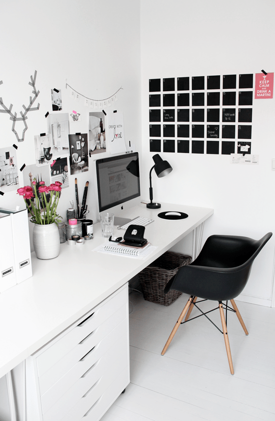 Home office pink_stylizimo, the crux design