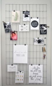 wire fence pinboard